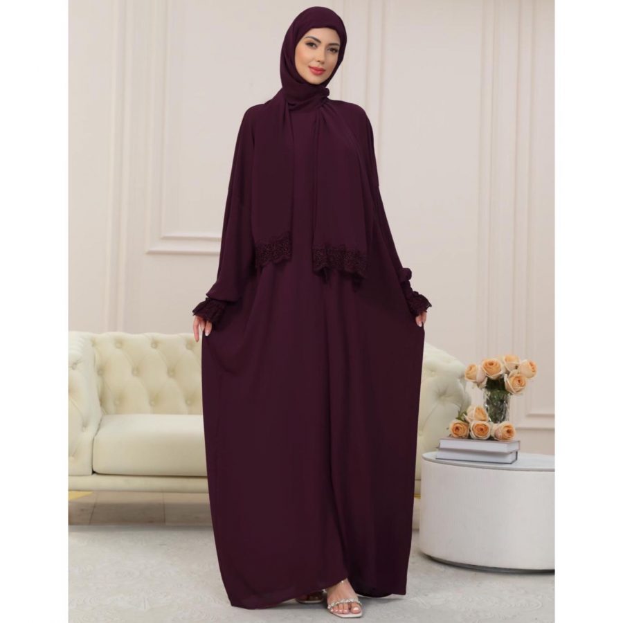 Prayer Dress - Burgundy - Image 2