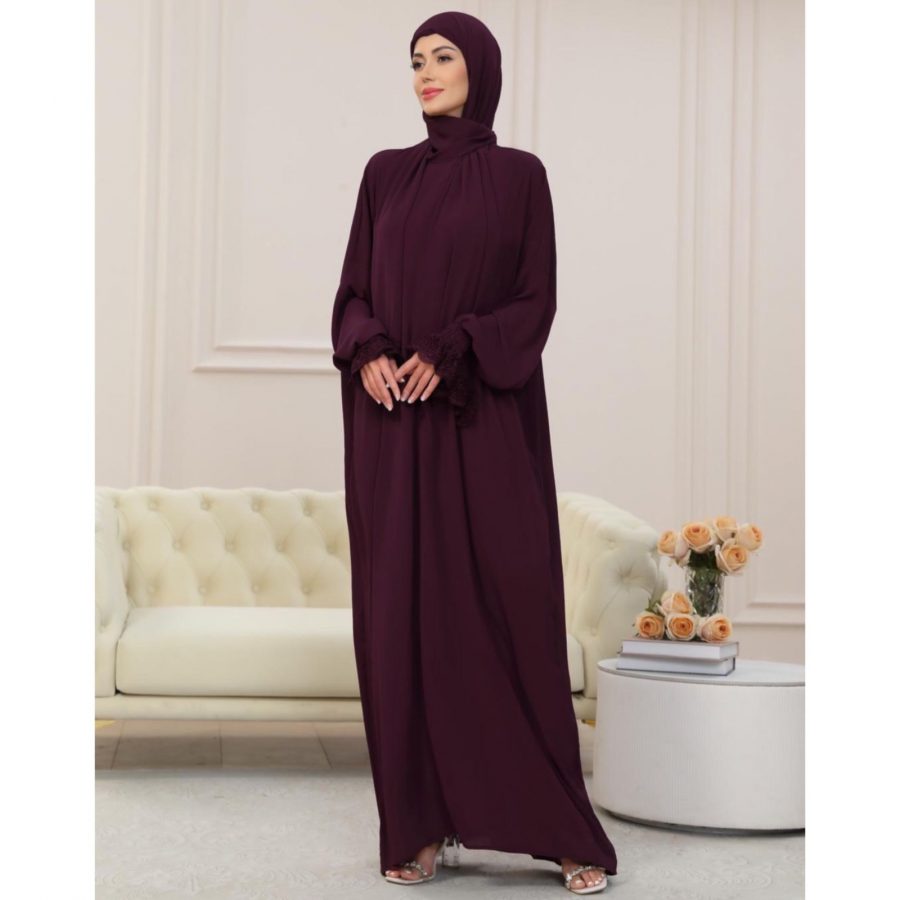 Prayer Dress - Burgundy - Image 3