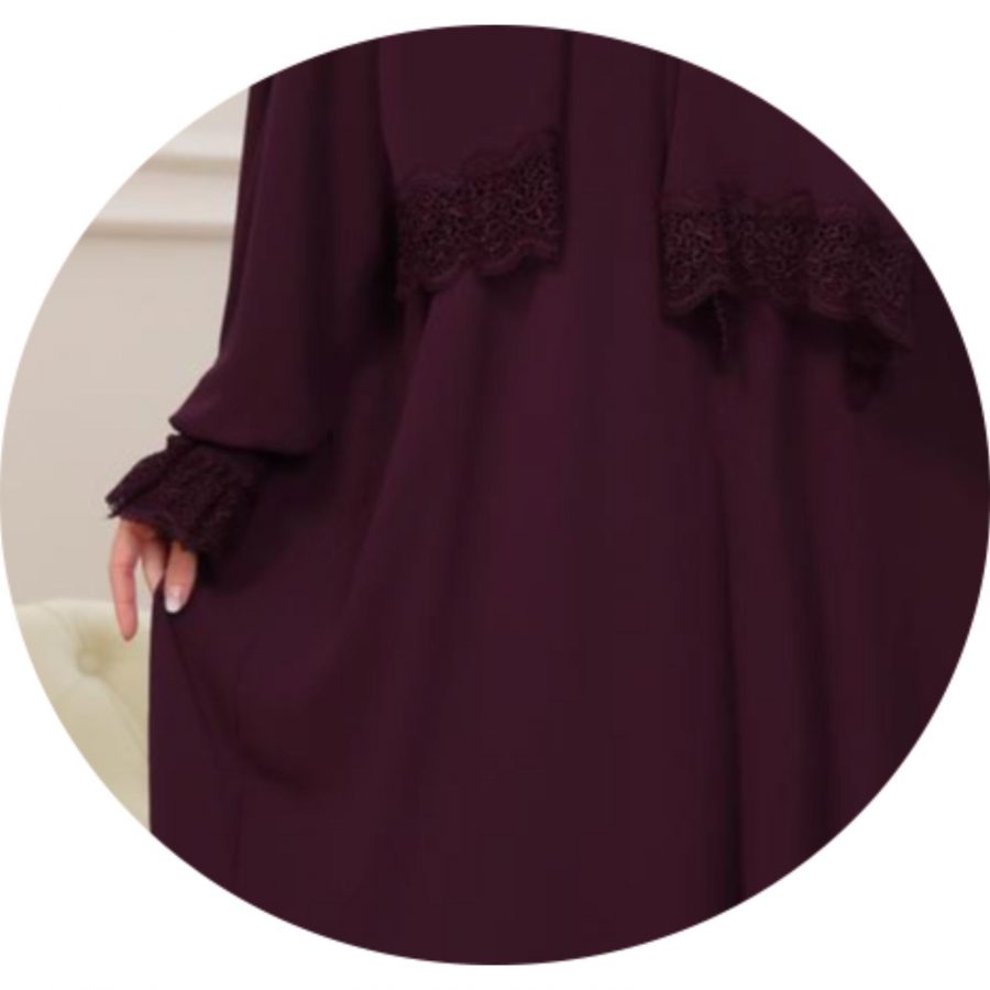 Prayer Dress - Burgundy - Image 4